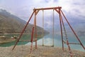 Swing with tortum lake view in Uzundere, Erzurum