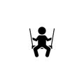 Swing, toy, educate, children, boy icon. Element of children pictogram. Premium quality graphic design icon. Signs and symbols Royalty Free Stock Photo
