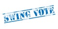 Swing vote blue stamp Royalty Free Stock Photo