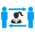 Swingers Exchange Woman Vector Icon