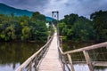 Swinging bridge in Buchanan, Virginia.