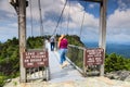 Swinging Bridge Grandfather Mountain North Carolina Royalty Free Stock Photo