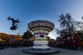 A swinging fair ride in Milan