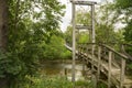 A Swinging Footbridge over a Craig Creek Royalty Free Stock Photo