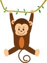 Swinging Monkey vector cartoon