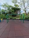 Swings in the children's playground Royalty Free Stock Photo