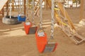 Swings in a childrens play area