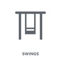 Swings icon from Circus collection.