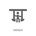 Swings icon. Trendy Swings logo concept on white background from