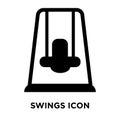 Swings icon vector isolated on white background, logo concept of