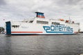 Swinoujscie, West Pomeranian - Poland - July 15, 2022: Passengers and cars ferry Mazovia sailing from Ystad to Swinoujscie.