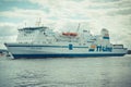 Swinoujscie, West Pomeranian - Poland - July 15, 2022: Passengers and cars ferry Nils Dacke sailing from Swinoujscie to Trelleborg