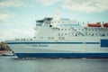 Swinoujscie, West Pomeranian - Poland - July 15, 2022: Passengers and cars ferry Nils Dacke sailing from Swinoujscie to Trelleborg