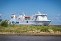 Swinoujscie, West Pomeranian - Poland - July 15, 2022: Passengers and cars ferry Nils Dacke sailing from Trelleborg to Swinoujscie