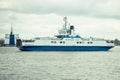 Swinoujscie, West Pomeranian - Poland - June 13, 2021: Bielik III ferry using to transport passengers and cars. Ferry crossing