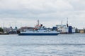 Swinoujscie, West Pomeranian - Poland - June 13, 2021: Bielik IV ferry using to transport passengers and cars. Ferry crossing over