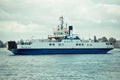 Swinoujscie, West Pomeranian - Poland - June 13, 2021: View on Bielik IV ferry using to transport passengers and cars. Ferry