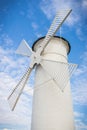 Swinoujscie, West Pomeranian - Poland - June 6, 2022: View on windmill Stawa Mlyny. Navigational mark and lighthouse