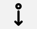 Swipe Down Arrow Gesture Icon Scroll Downward Pointer Navigation Cursor Direction Path Download Position Tap Scrolling Royalty Free Stock Photo