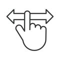 Swipe, icon in line design. Swipes, gesture, touch, finger, scroll, swipe left, swipe right on white background vector