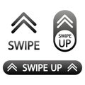 Swipe icons. Digital technology background. Communication, web, social network media, app button. Vector illustration.