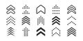 Swipe icons set. Up arrow button symbols. Scrolling, slide icons. Vector scalable graphics