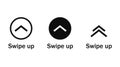Swipe up, arrow symbol, button. Swipe up insta story icon. Text swipe up. Arrow up for social media stories, design blogger,