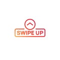 Swipe up arrow vector icon. Social media story drag button sign action graphic design app ui shape swipe up.