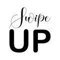 swipe up black letter quote