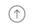 Swipe up button line icon. Scrolling arrow sign. Landing page scroll. Vector Royalty Free Stock Photo