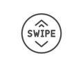 Swipe up button line icon. Scrolling arrow sign. Landing page scroll. Vector Royalty Free Stock Photo