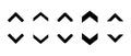 Swipe up-down icon vector set collection. Scroll button symbol Royalty Free Stock Photo