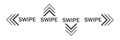 Swipe up icon. Buttons social media symbol. Sign web arrows vector