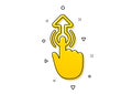 Swipe up icon. Move finger sign. Vector