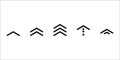 Swipe up icon vector button. scroll arrow pointing up. drag to read learn more. isolated on white background. internet graphic Royalty Free Stock Photo