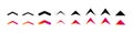 Swipe up icon vector button. scroll arrow pointing up. drag to read learn more. isolated white background. internet graphic Royalty Free Stock Photo