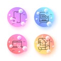 Swipe up, Lock and Recovery ssd minimal line icons. For web application, printing. Vector