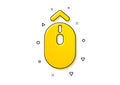 Swipe up mouse icon. Scrolling arrow sign. Landing page scroll. Vector