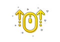 Swipe up mouse icon. Scrolling arrow sign. Landing page scroll. Vector