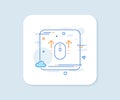 Swipe up mouse line icon. Scrolling arrow sign. Landing page scroll. Vector