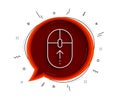 Swipe up mouse line icon. Scrolling arrow sign. Landing page scroll. Vector