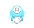 Swipe up mouse line icon. Scrolling arrow sign. Landing page scroll. Vector
