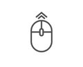 Swipe up mouse line icon. Scrolling arrow sign. Landing page scroll. Vector Royalty Free Stock Photo
