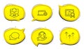 Swipe up, Notebook service and Augmented reality icons set. Messenger sign. Vector