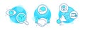 Swipe up, Notebook service and Augmented reality icons set. Messenger sign. Vector