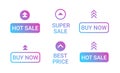 Swipe up set of buttons big sale advertisement special offer in social media application holiday shopping discount