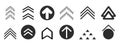 Swipe up slide arrow button, scroll ui icon. Interface simple sign, set of buttons for social media symbol. Swipe up Royalty Free Stock Photo