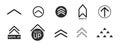 Swipe up slide arrow button, scroll ui icon. Interface simple sign, set of buttons for social media symbol. Swipe up Royalty Free Stock Photo