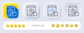 Swipe up tablet pc line icon. Scrolling arrow sign. Landing page scroll. Neumorphic buttons. Vector