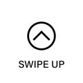 Swipe up vector isolated black icon. Black swipe up vector pointer. Arrow line graphic design. Swipe action symbol